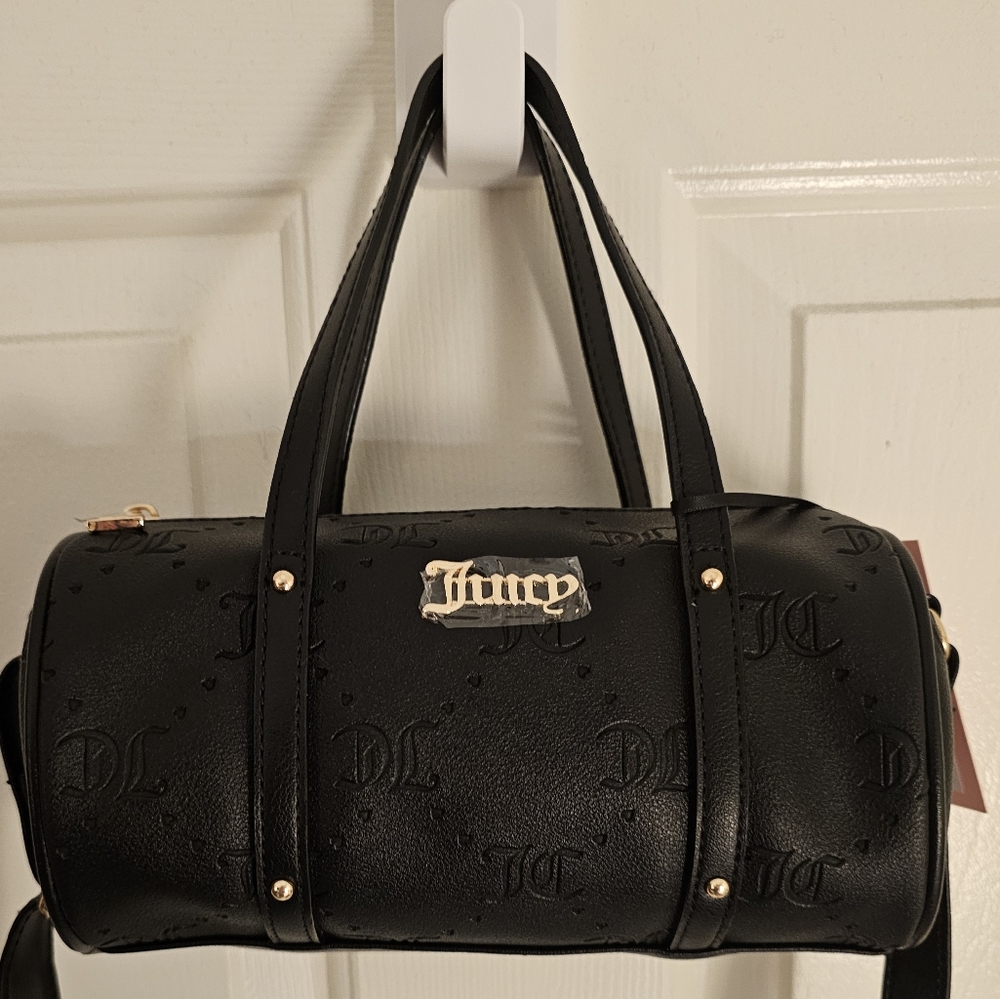 NWT Juicy Couture Licorice black mini barrel handbag/crossbody